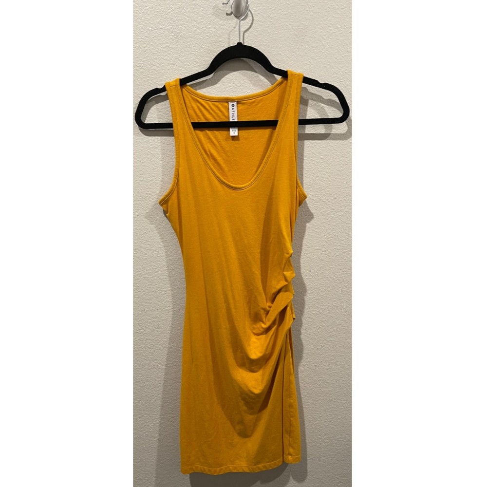 ATHLETA Yellow Sleeveless Bodycon Mini Dress